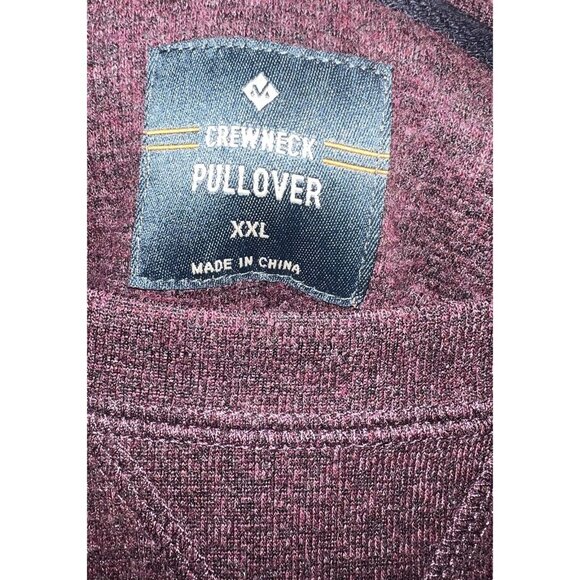 NEW Crewneck Pullover Mens Sweater XXL Maroon Long Sleeve Comfort Soft NWOT - Picture 3 of 3